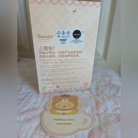 Sanrio Latte Baby Vinyl Plush Keychain โ Pompompurin (Authentic, Confirmed) - Picture 6 of 8